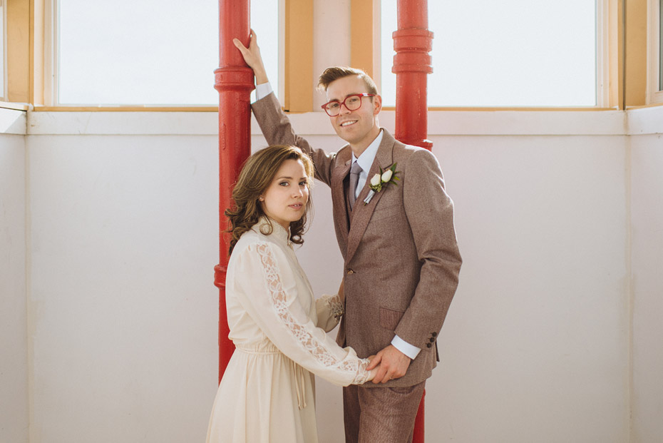 Vintage Styled Bride and Groom